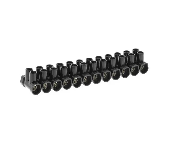 63-5011-33 CAMDENBOSS CTSOS431/12BK/RS Terminal Strip, Straight, 12way M3, 2 Row, 24A, 450 V ac, length 95.5mm, Black CTSOS431/12BK/RS
