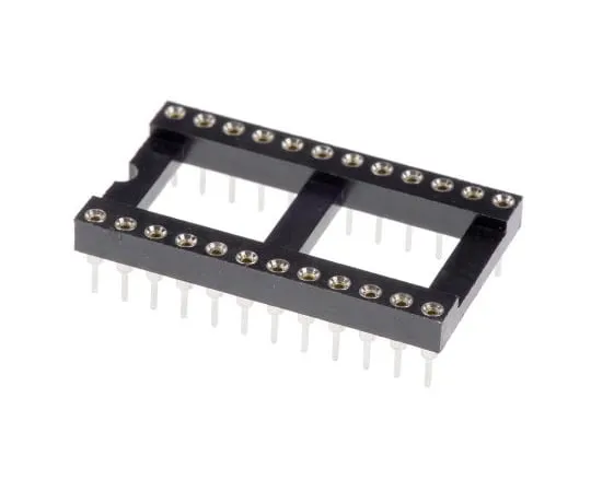 63-4940-49 ASSMANN WSW 2.54mm Pitch Vertical 24 Way, Through Hole Turned Pin Open Frame IC Dip Socket, 3A AR 24 HZL-TT