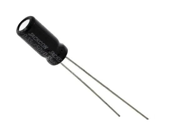 63-4998-38 RS PRO 330nF 50V dc Aluminium Electrolytic Capacitor, Through Hole 5 (Dia.) x 11mm +105°C 5mm 2mm 11mm 711-1400