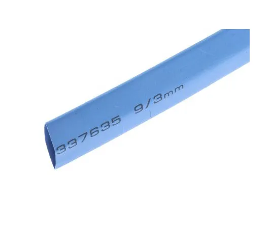 63-4979-24 RS Pro Blue No Heat Shrink Tubing 9mm Sleeve Dia. x 5m Length 3:1 Ratio 700-4494