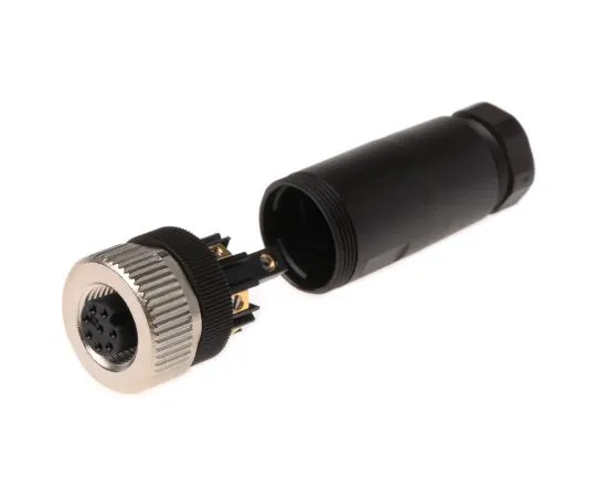63-4988-61 Binder 713 Series M12 Cable Mount Connector, 8 contacts Socket 99-0486-12-08