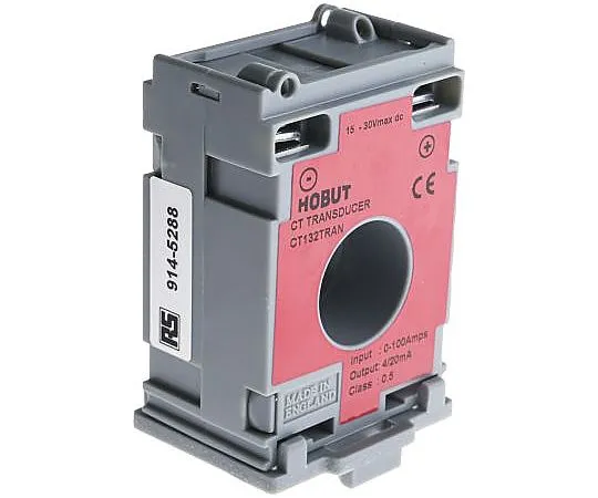 63-5176-75 HOBUT CT132TRAN Series Current Sensor, 100A nominal current, 4 → 20mA output current CT132TRAN100A-4/20MA