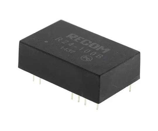 63-5034-53 Recom 5W Isolated DC-DC Converter Through Hole, Voltage in 21 → 27 V dc, Voltage out 55 → 135V dc R24-100B