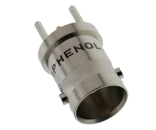 63-4981-06 Amphenol Straight 75Ω PCB Mount BNC Connector, jack, Nickel, Through Hole Termination B6251C1-NT3G-75