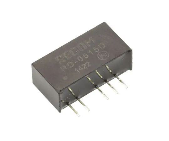 63-4938-60 Recom RD 2W Isolated DC-DC Converter Through Hole, Voltage in 4.5 → 5.5 V dc, Voltage out ±15V dc RD-0515D