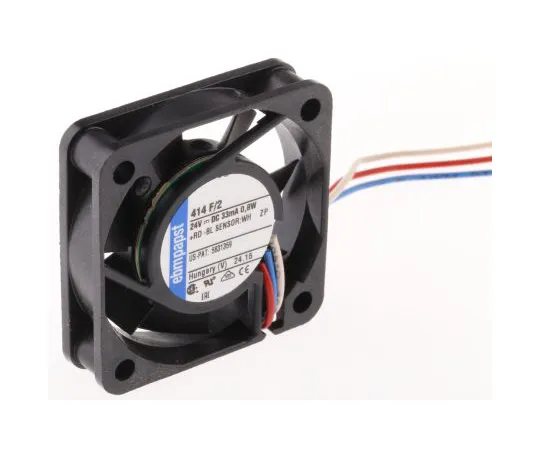 63-5127-26 ebm-papst 400F Series Axial Fan, 40 x 40 x 10mm, 8m³/h, 800mW, 24 V dc 414F/2