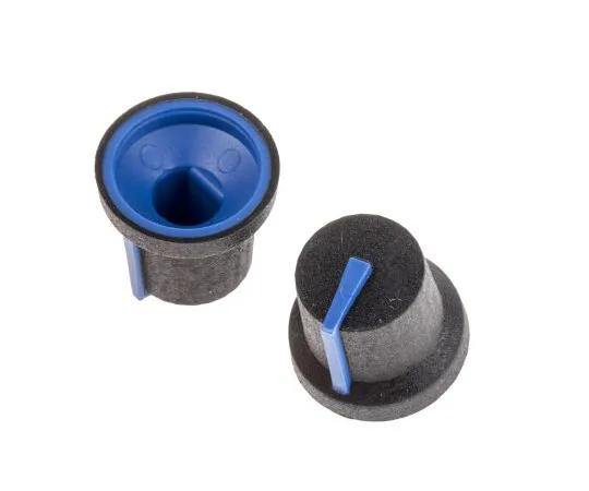 63-5092-24 RS Pro Potentiometer Knob, Push-On Type, 16.8mm Knob Diameter, Black, D Shaped Shaft Type, 6mm Shaft 777-7356
