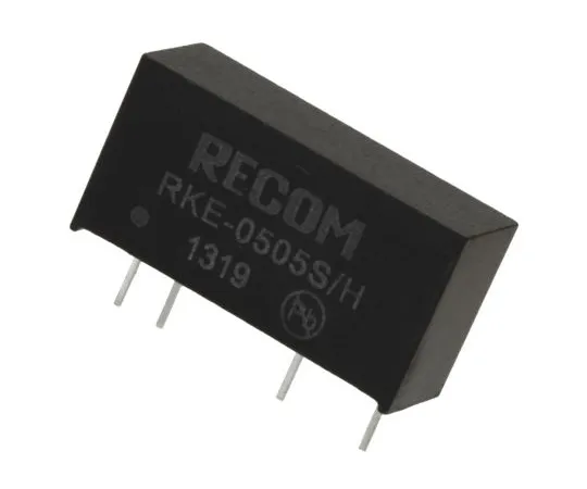 63-5139-04 Recom RKE 1W Isolated DC-DC Converter Through Hole, Voltage in 4.5 → 5.5 V dc, Voltage out 5V dc RKE-0505S/H