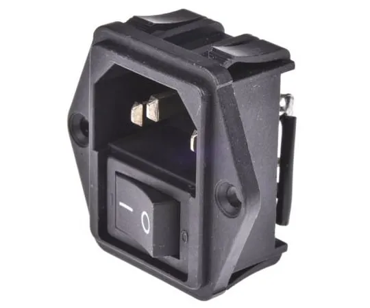 63-5161-02 Male C14 IEC Filter Flange Mount,Spade,Rated At 15A,250 V ac Operating Frequency 50/60Hz 1-1609112-4