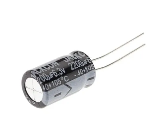 63-4997-75 RS PRO 2200μF 6.3V dc Aluminium Electrolytic Capacitor, Through Hole 10 (Dia.) x 17mm +105°C 10mm 5mm 17mm 711-0747