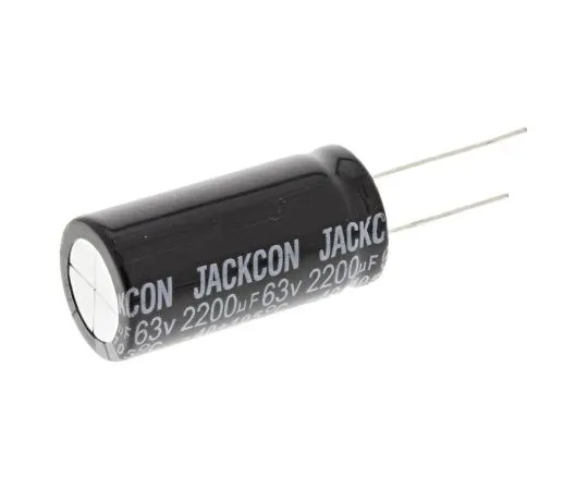 63-4998-64 RS PRO 2200μF 63V dc Aluminium Electrolytic Capacitor, Through Hole 18 (Dia.) x 36mm +105°C 18mm 7.5mm 36mm 711-1643