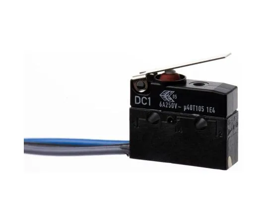 63-4987-93 SPDT-NO/NC Short Lever Microswitch, 6 A @ 250 V ac DC1C-C3LB