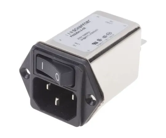 63-5081-26 Schaffner FN9264 Series 2A 250 V ac 400Hz Flange Mount EMI Filter, with Tab Terminals FN9264-2-06