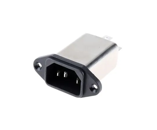 63-4992-87 Male IEC Filter Panel Mount,Faston,Rated At 10A,250 V ac Operating Frequency 0 → 400Hz FN9244-10-06