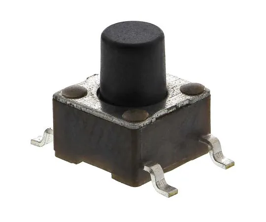 63-5012-80 Black Button Tactile Switch, Single Pole Single Throw (SPST) 50 mA @ 24 V dc 3.4mm FSM6JSMATR