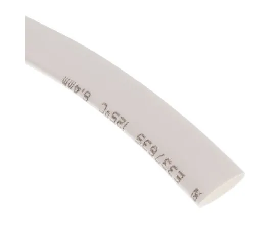 63-4979-73 RS Pro White No Heat Shrink Tubing 6.4mm Sleeve Dia. x 8m Length 2:1 Ratio 700-4771