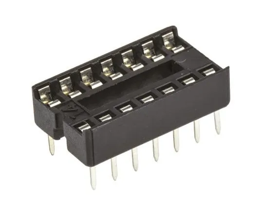 63-4940-34 ASSMANN WSW 2.54mm Pitch Vertical 14 Way, Through Hole Stamped Pin Open Frame IC Dip Socket, 1A A 14-LC-TT