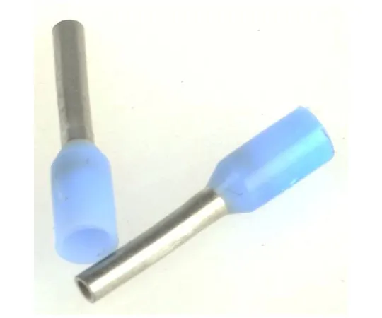 63-4948-24 TE Connectivity Insulated Crimp Bootlace Ferrule, 6mm Pin Length, 0.75mm Pin Diameter, 0.25mm² Wire Size, Blue 966066-1