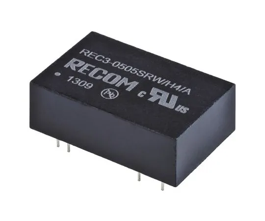 63-4938-29 Recom REC3 3W Isolated DC-DC Converter Through Hole, Voltage in 4.5 → 9 V dc, Voltage out 5V dc Medical Approved REC3-0505SRW/H4/A