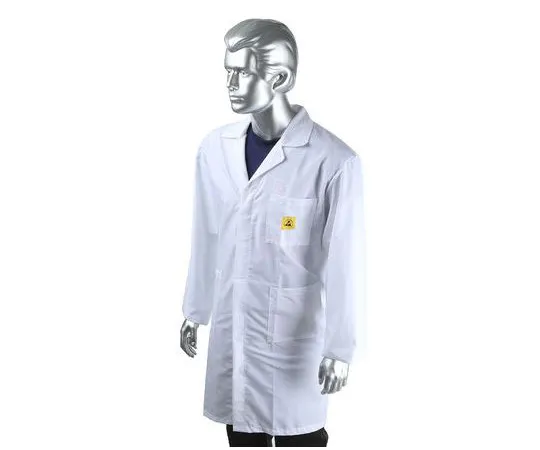 63-5104-43 RS PRO White Lab Coat, Unisex, Reusable Dissipative L 789-8081