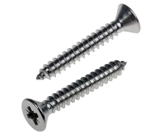 63-6571-53 RS PRO Plain Stainless Steel Countersunk Head Self Tapping Screw, N°No. 10 x 1.1/4in Long 32mm Long 180-746