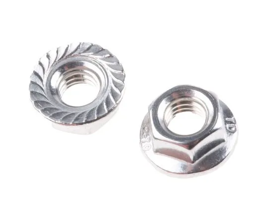 63-5028-03 11.8mm Plain Stainless Steel Hex Flanged Nut, M5, A2 304 725-9650