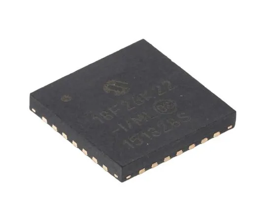 63-5009-54 Microchip, 8bit PIC Microcontroller, 64MHz, 64 kB Flash, 28-Pin QFN PIC18F26K22-I/ML