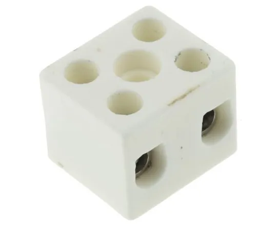 63-4984-45 RS Pro Non-F***d Terminal Block, 2 Way/Pole, Screw Down Terminals, 8 AWG, Ceramic, 450 V 703-3858