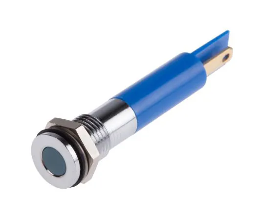 63-4977-78 RS PRO Blue Indicator, 12 V dc, 8mm Mounting Hole Size, Solder Tab Termination, IP67 700-1678