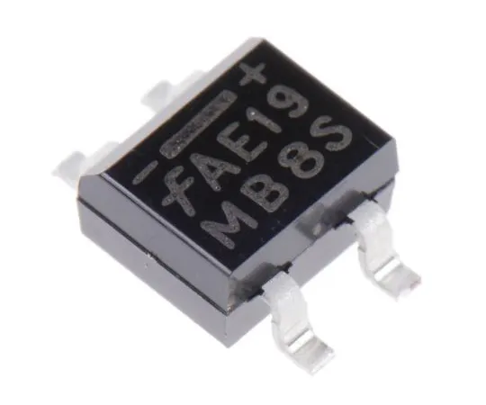 63-5070-89 ON Semiconductor MB2S, Bridge Rectifier, 500mA 200V, 4-Pin SOIC MB2S