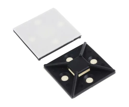 63-5030-42 RS PRO Self Adhesive Black Cable Tie Mount 38 mm x 38mm, 10.2mm Max. Cable Tie Width 730-0335