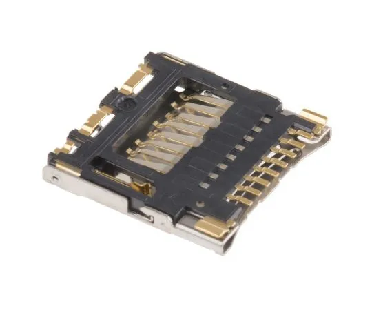 63-5087-87 Hirose 8 Way Right Angle Micro SD Memory Card Connector With Solder Termination DM3CS-SF