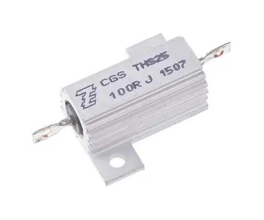 63-5062-04 TE Connectivity THS25 Series Aluminium Ho***d Solder Lug Wire Wound Panel Mount Resistor, 100Ω ±5% 25W THS25100RJ