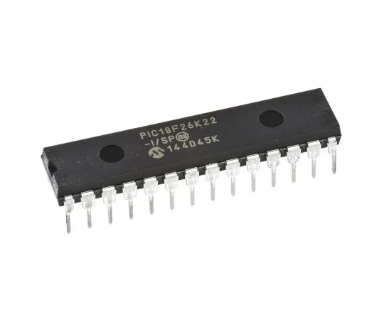 63-5009-56 Microchip PIC18F26K22-I/SP, 8bit PIC Microcontroller, 64MHz, 64 kB Flash, 28-Pin SPDIP PIC18F26K22-I/SP