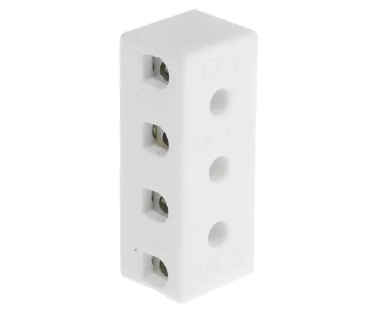 63-5127-23 RS Pro Non-F***d Terminal Block, 4 Way/Pole, Screw Down Terminals, 12 AWG Screw Down, Ceramic, 450 V 813-3098