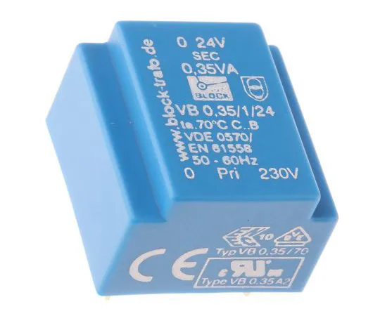 63-5033-21 24V ac 1 Output Through Hole PCB Transformer, 0.35VA VB 0,35/1/24