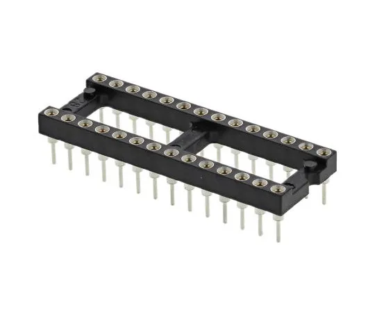 63-4983-19 Preci-Dip 2.54mm Pitch Vertical 28 Way, Through Hole Turned Pin Open Frame IC Dip Socket, 1A 110-87-428-41-001101