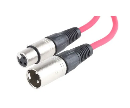 63-5047-57 RS PRO XLR Cable Assembly 1m Red Female XLR to Male XLR 742-4490