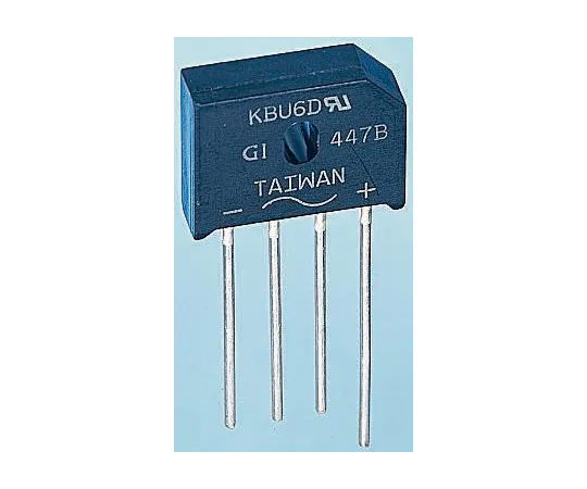 63-5121-05 ON Semiconductor GBU6D, Bridge Rectifier, 6A 200V, 4-Pin GBU GBU6D