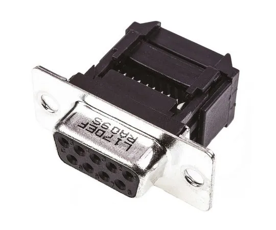 63-4969-70 Amphenol DFR Series 2.74mm Pitch 9 Way IDC D-Sub Ribbon Cable Connector, Socket, Steel Shell L17DEFRA09S