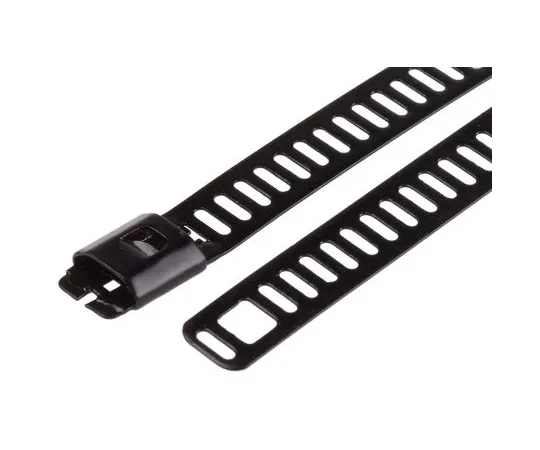63-6550-96 RS Pro Black Polyester Coated Stainless Steel Ladder Cable Tie, 610mm x 7 mm 121-674
