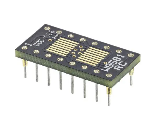 63-5047-17 Winslow Straight Through Hole Mount 0.65 mm, 2.54 mm Pitch IC Socket Adapter, 16 Pin Female SOP to 16 Pin Male DIP W9581RC
