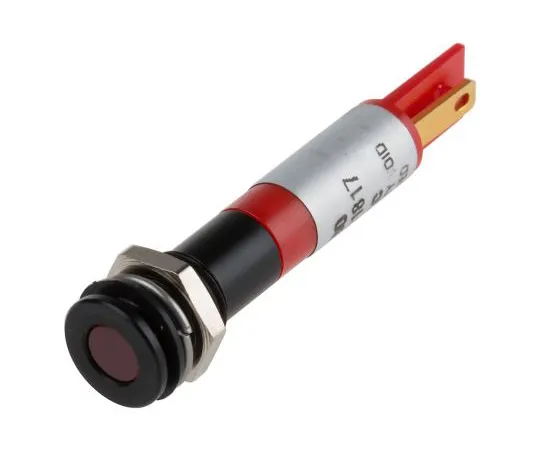 63-4977-89 RS PRO Red Indicator, 220 V ac, 8mm Mounting Hole Size, Solder Tab Termination, IP67 700-1760