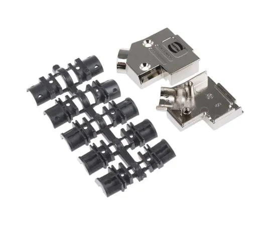 63-4970-74 Harting D-sub Series Metal Right Angle D-sub Connector Backshell, 9 Way 9670090333