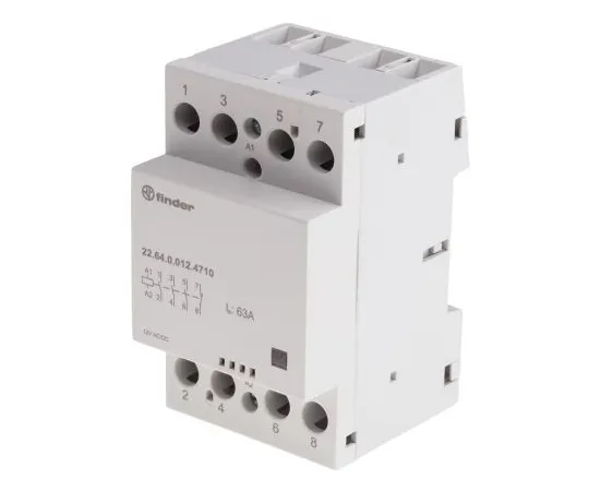 63-5113-63 Finder22 Series 3PDT Non-Latching Relay DIN Rail, 12V ac/dc Coil, 63A 22.64.0.012.4710