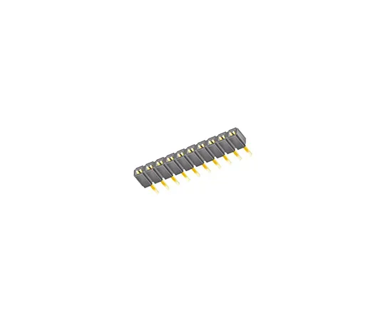 63-5082-50 Samtec SLW Series 2.54mm Pitch 10 Way 1 Row Straight PCB Socket, Through Hole, Solder Termination SLW-110-01-G-S