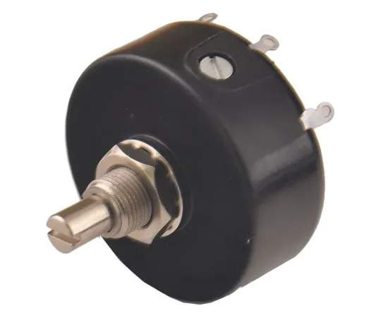 63-5142-52 RS Pro 1 Gang Rotary Wirewound Potentiometer with a 6.35 mm Dia. Shaft, 500Ω, ±10%, 3W, Linear 842-7046