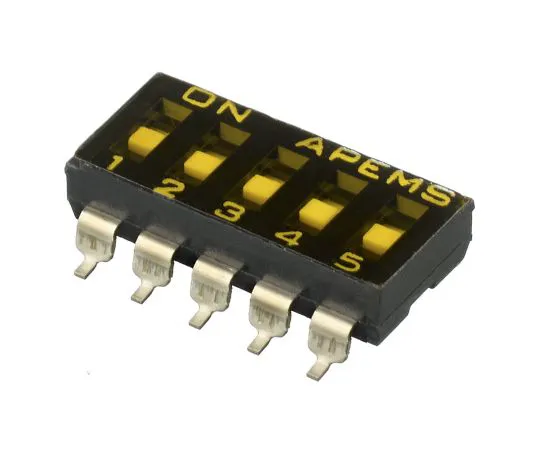 63-5159-11 5 Way Surface Mount DIP Switch SPST, Recessed Actuator Slide Actuator IKD0503000