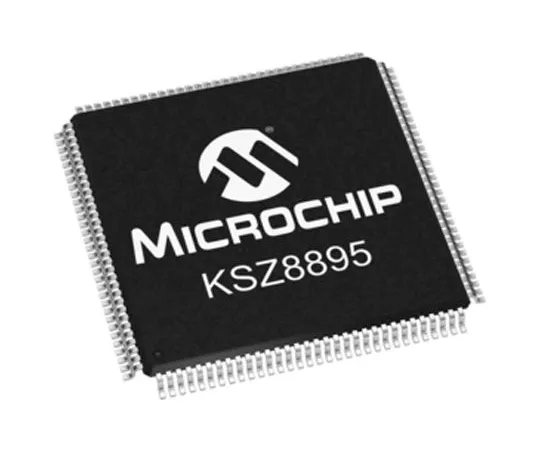 63-5175-14 Microchip KSZ8895MQXIA Ethernet Switch, MII, 10 Mbps, 100 Mbps 1.8 V, 2.5 V, 3.3 V, 128-Pin PQFP KSZ8895MQXIA