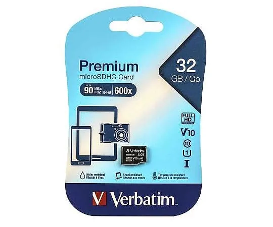 63-5053-24 Verbatim 32 GB MicroSDHC SD Card 44013